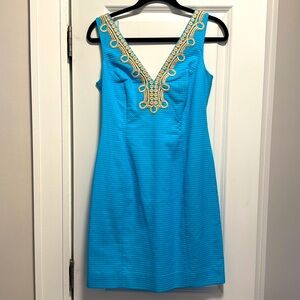 NWT Lilly Pulitzer Searulean Blue Bentley shift Dress - Size 2